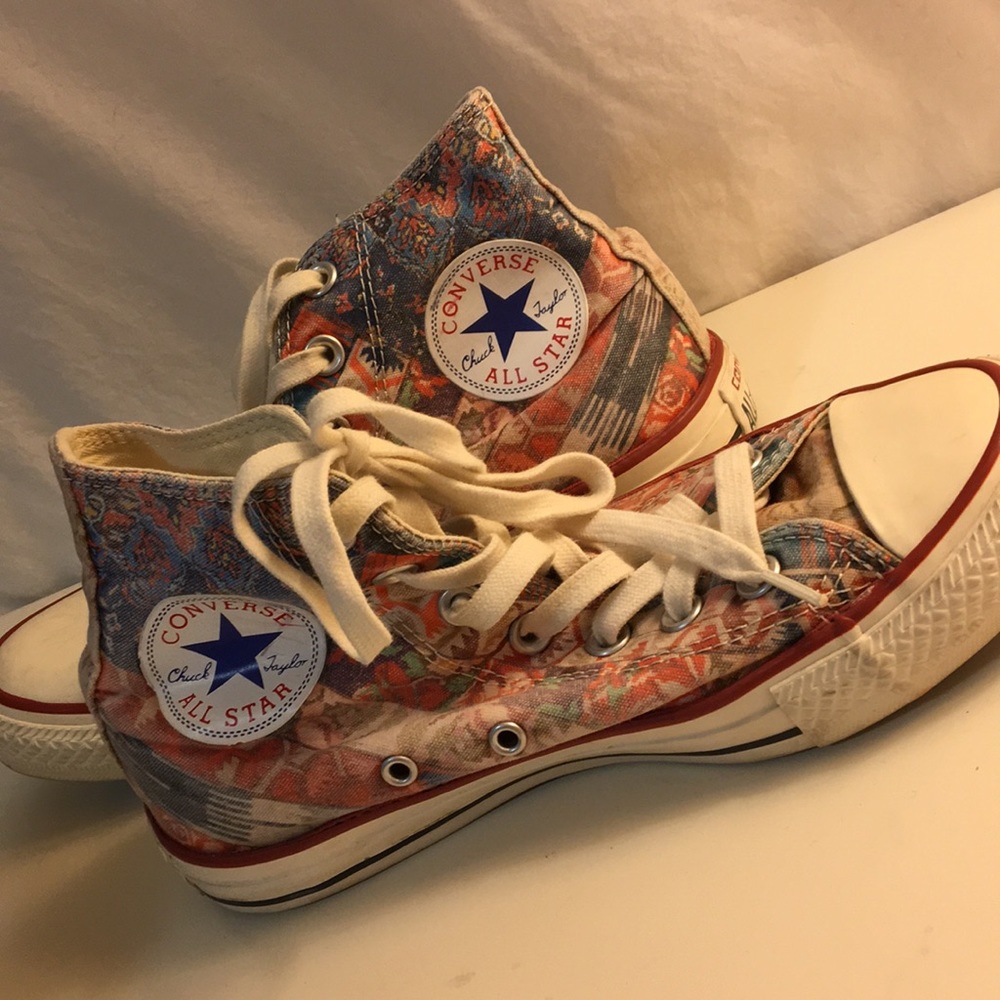 Converse floral high tops